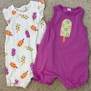 Colorful Ice Cream Print Kids One Pieces